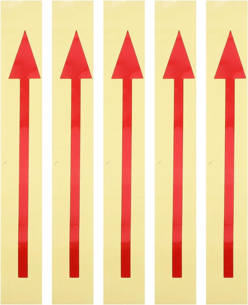 KALLORY 5pcs Reflective Arrow Stickers Self-Adhesive Decals for Mailbox Directional Marking Outdoor Road Instructions Easy to Apply Removable Design for Improved Visibility - Image 1